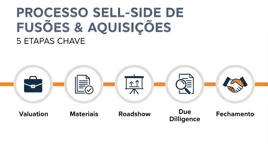 Processo completo para vender minha empresa - 5 etapas M&A Sell-Side